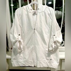 230.   LANE BRYANT Women's White Hooded Jacket SIZE 14-16